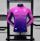 Camisola Manga Comprida Alemanha 2024 Alternativa Rosa Versão Jogador