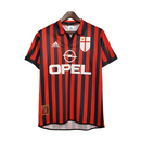 Camisola AC Milan Retrô 1999/2000 - Vermelha e Preta